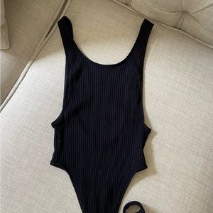 Only Hearts black tank thong bodysuit